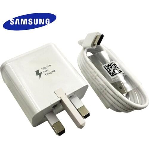 Samsung Fast Charger UK Plug Adapter Fast Charge Type C Cable for Galaxy S10 S8 S9 Plus A3 A5 A7 2017 S10E A80 A50 A51 Note 8 9