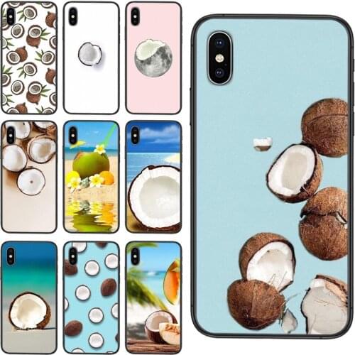 For Huawei Honor 9X 9I 9A 8X 8S 20S 20i 20 Pro V40 10X Lite For Men Coconut Summer Black Shell Luxury Cell Cover Soft Back