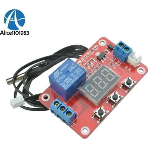 DC 12V Digital Temperature Display Module Board Sensor Relay Switch Control Control -20-100 Centigrade Diy Kit Electronic