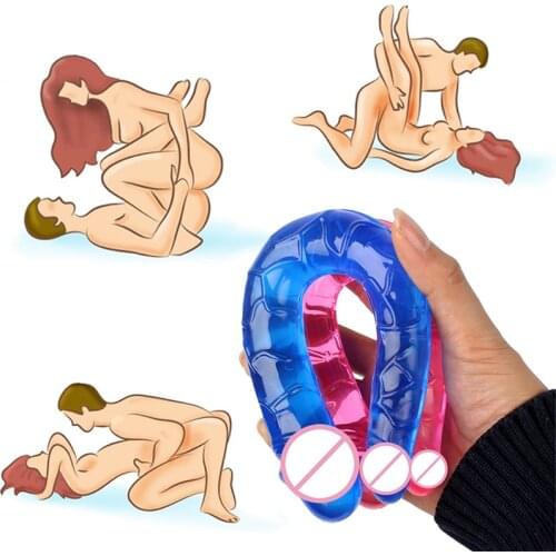 Adult Dildo Realistic Penis Double Head Dildo Vaginal Anal Plug Sex Toys For Woman Masturbator Massage Lesbian Orgasm Product