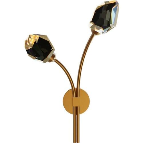 Crystal Wall Lamp Copper Crystal Wall Light Bedroom Living Room Study Room Wall Type