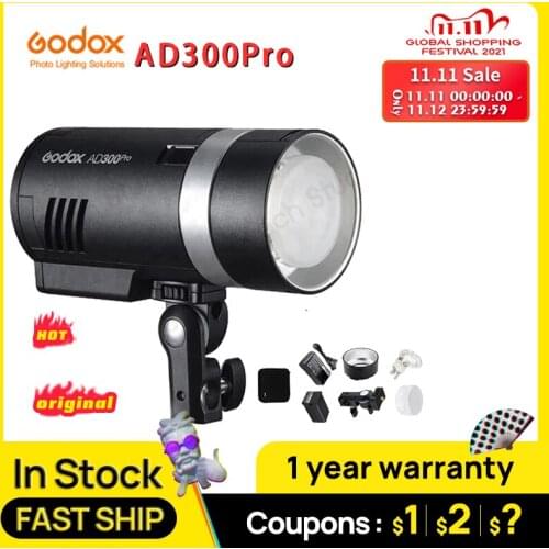 Godox AD300Pro TTL Pocket Flash Kit for Canon Nikon DSLR for photography studio Accessories tiktok youtube live PK AD200Pro