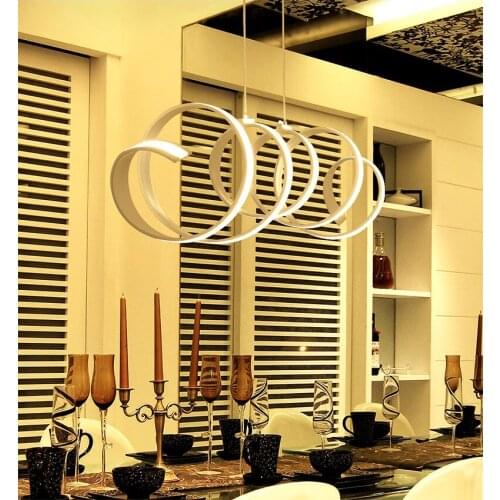 SHIXINMAO Ring dimming led dining room living room chandelier simple modern personality creative art lamps 90-260V