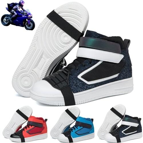 Motorcycle Shoes Mens Fashion Trend Sports Shoes Flat Road Bike Casual Running Shoes Street Racing Off-Road Motorcycle Shoes