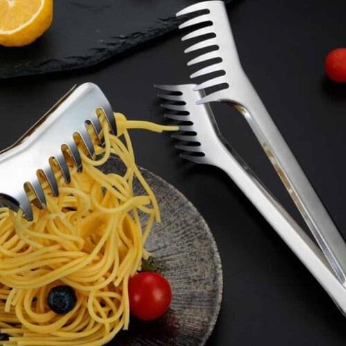 Kitchen Accessories Spaghetti Tongs Pasta Clip Food Holder for Cooking Pasta Restaurant Stainless Steel Noodles Clip Food Comb