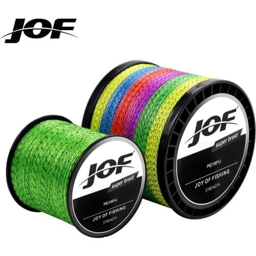 JOF 500M Fishing Line 8 Strands Braided PE Fishing Line 22-88LB Multifilament Smooth for Carp Fishing Saltwater Freshwater