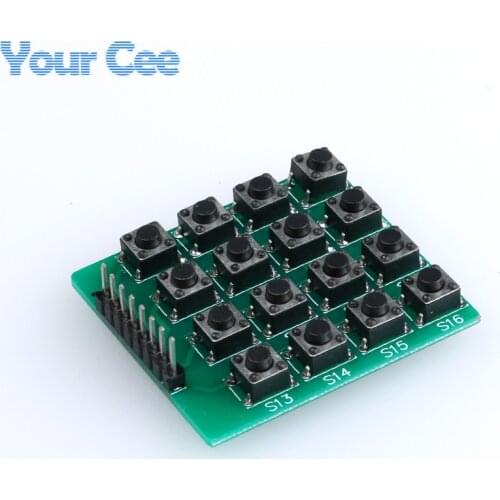 1 pcs 4*4 Matrix 16 Keypad Array Keyboard Breadboard Module 16 Button Mcu 8pin 4x4 Micro Switch