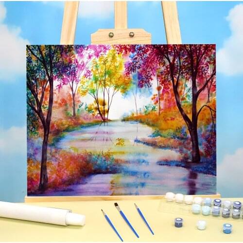 Natural Scenery Affinity DIY Painting By Numbers Kit Acrylic Paints 40*50 Picture By Numbers Photo Wall Decoration Drawing