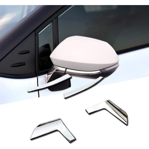 4 Pcs For Toyota Sienta 2020 Rear View Mirror Trim Stainless Steel Rearview Mirror Side Stripe Protector Trim