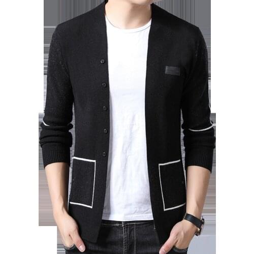 Newest Brand Sweater Coat Men Autumn Winter Cotton Wool Sweater 2020 Men Clothes Mens Sweaters and Cardigans Clothing