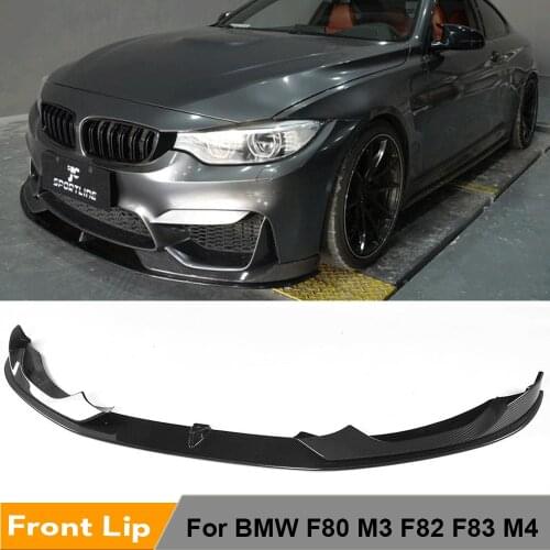 Carbon Fiber Head Bumper Front Lip Splitters for BMW F8X F80 M3 F82 F83 M4 2014 - 2019 Sedan Coupe Convertible Front Splitters