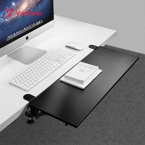 Vaydeer Ergonomics Desk Extender Tray Clamp on Keyboard Drawer Table Mount Armrest Shelf Stand Slide Computer Elbow Arm Support