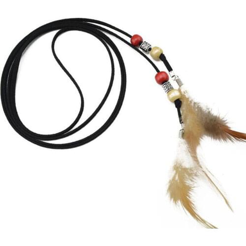 New Accessories Decorative leaf Folk-Custom Peacock Braided Feather Waist Belt Chain thin belt girdle belt for women F0071