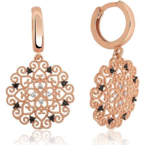 Silver Ethnic Pattern Lady Earrings