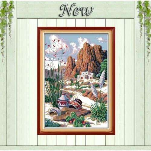 The Silk Road,Counted Printed on the canvas DMC 11CT 14CT Cross Stitch kits,needlework Sets hand made embroidery,ancient Scenery