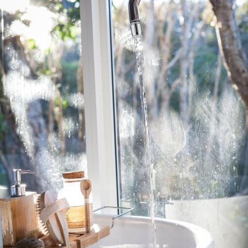 3 Color LED Light Change Faucet Shower Water Tap Temperature Sensor No Battery Water Faucet Glow Shower Left Screw