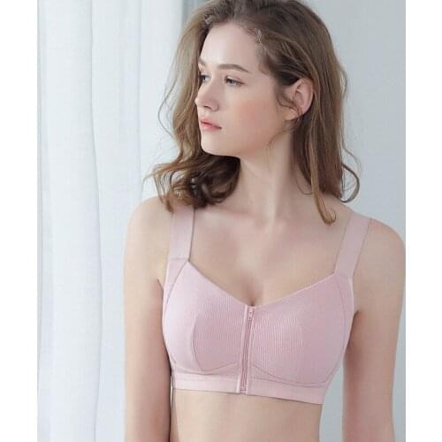 Insert Pocket Bra for Silicone Breast Form Fake Breasts Crossdresser Mastectomy Wireless Front Closure breathable full cup