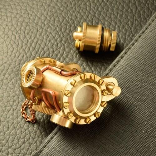 High-Quality Brass Kerosene Lighter Special-Shaped Copper Retro Creative Personality Classic Grinding Wheel Lighter Gift