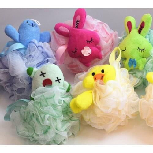 ZH 1PC Animal Bath Flower Towel Cloth Cartoon Bath Ball Child Ball Flower