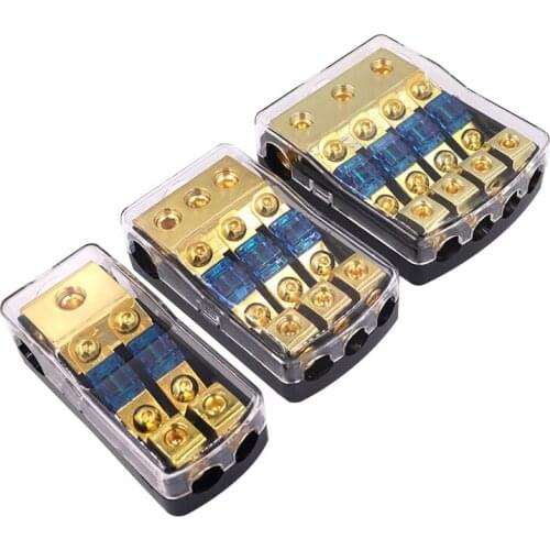 1x Zinc Alloy Car Audio Truck Audio Amplifier Circuit Stereo Audio AFS Style Refit Fuse Adapter 60A Regular Car Fuse Holder Box
