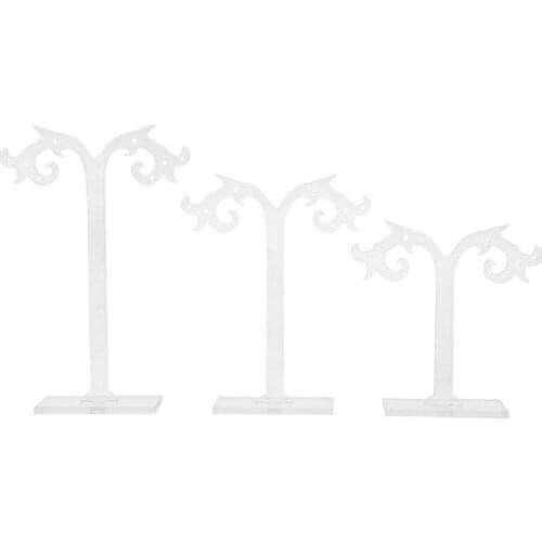 1 Set Earrings Shelf Display Rack Transparent Acrylic Jewelry Stand Holder Organizer Gifts Tree Shape Creative Decoration