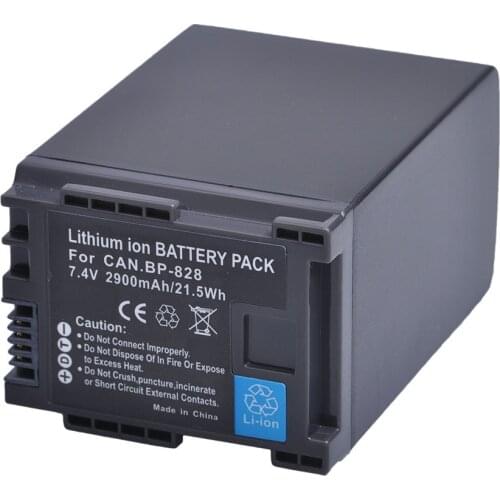 1pc 2900mAH BP-828 BP 828 BP828 Li-ion Battery for Canon HFM300 HFM30 HFG30 HFG10 HFM40 HFM400 HFS30 HF20 HG20 G30 G40 XA20 XA25