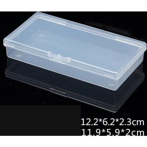 1pc Small plastic box rectangular transparent 12.2*6.2*2.3cm PP Storage Collections Container Box Case Sundries plastic box
