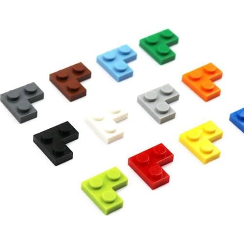 10PCS Building Blocks 2420 Plate 2 x 2 Corner High-Tech Bricks Assembles Particles DIY Assembly Parts Education Toy For Children