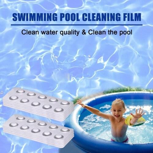 100PCS Water Quality Chlorine Test Tablets Pool Cleaning Effervescent Tablets Swimming Pool Clarifier Multifunctional Cleaner