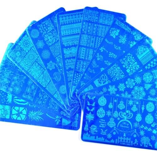 YZWLE 2020 Lace Flower Animal Nail Stamping Plates Marble Image Stamp Templates Geometric Manicure Printing Stencil Tools