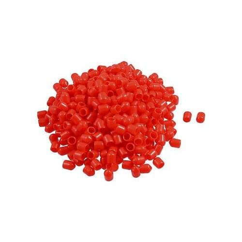 400 Pcs 6mm Inner Diameter Red PVC Slip Pipe End Caps Cover Fittings