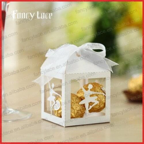 50pcs Laser Cutting Dance Girl Ferrero Chocolate Boxes Customized For Gift Bags Candy Boxes Party Decoration Packing Supplies