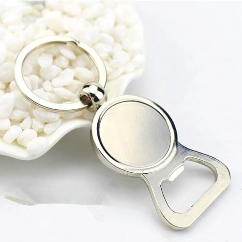 FREE SHIPPING BY DHL 50pcs/lot Cheap Blank Bottle Opener Keychains Zinc Alloy Beer Opener Keyrings for Custom LOGO