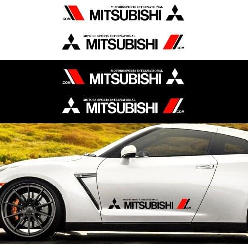 2Pcs Car Door Side Stickers Body Decals Car Logo Decal Styling for Mitsubishi Asx Outlander Xl 3 l200 Lancer EX Auto Accessories
