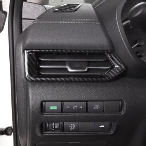 For Nissan Sylphy 2020 Left Hand Drive 2PCS Carbon Fiber ABS Car Front Air Conditioning Vent Cover Trim Car Styling Accessories
