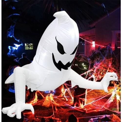 110cm Giant Inflatable Halloween Ghost with LED Lights Outdoor Garden Yard Halloween Party Decoration Gifts Inflatable Toys