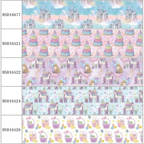 HSDRibbon free shipping 3" 75mm heat transfer printed hsd-design series Grosgrain Ribbon 50Yards/Roll