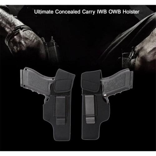 IWB OWB Concealed Carry Tactical Gun Holster Belt Metal Clip Holster Airsoft Glock Gun Bag Case Hunting Waist Handgun Holsters