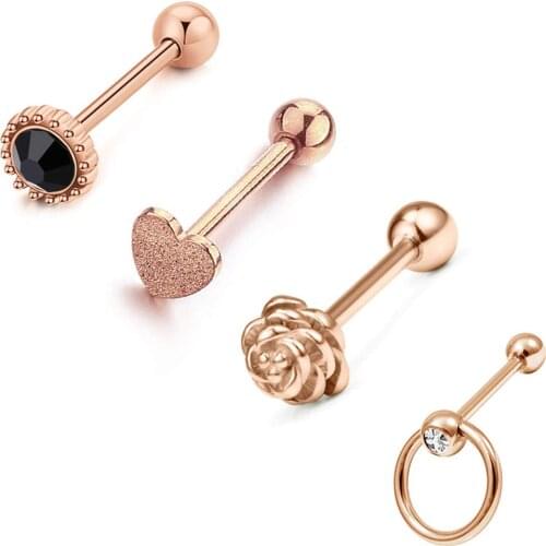 Jforyou 14g Tongue Rings Surgical Steel Nippl Ring Nipplering Piercings Women 16mm Tongue Piercing Bar