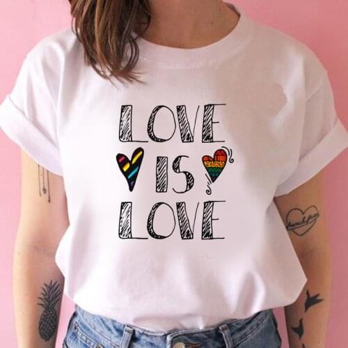 Love rainbow Printed T Shirt Women 90s Graphic T-shirt Harajuku Tops Tee Cute Short Sleeve Animal Tshirt Female Tshirts