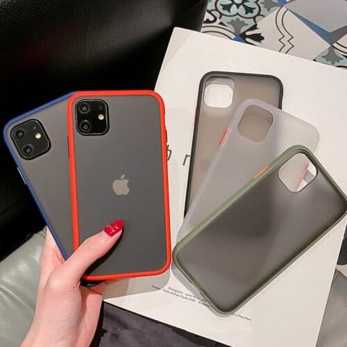 Matte Transparent Cases For iPhone 11Pro XR XS Max X 6 6S 7 8Plus Siliicone Bumper Hard PC Phone Back Cover For iPhone 11Pro Max