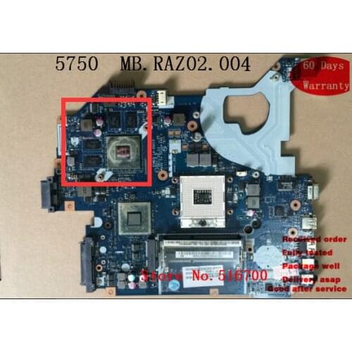 MB.RAZ02.004 Laptop Mainboard For ACER ASPIRE 5750 5750G 5750ZG 5755G MOTHERBOARD LA-6901P P5WE0 MBRAZ02004