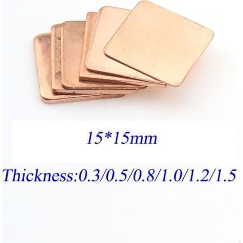 1Pcs 0.3mm/0.5mm/0.8mm/1.0mm Laptop Copper Sheet Plate Strip Shim Thermal Pad Heatsink Sheet For GPU CPU VGA Chip RAM Cooling