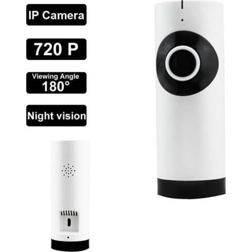 180 Degree Mini WiF HD 720P Fisheye IP Camera Micro SD Camera Wireless Network Audio Surveillance Night Vision Cam