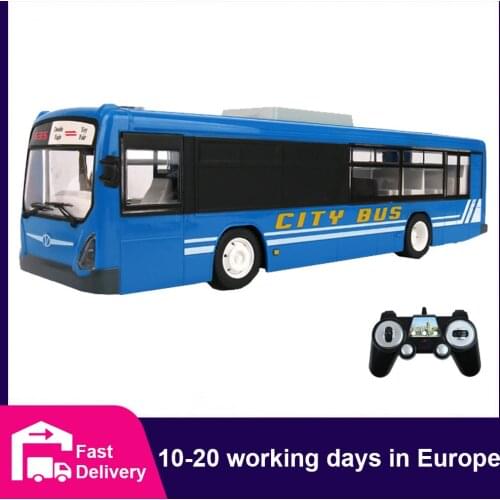 CONUSEA 1:14 RC Truck Bus Caterpillar Tractor Model with Simulated Sounds and LED Lights Rechargeable Electronic Truck for Kids