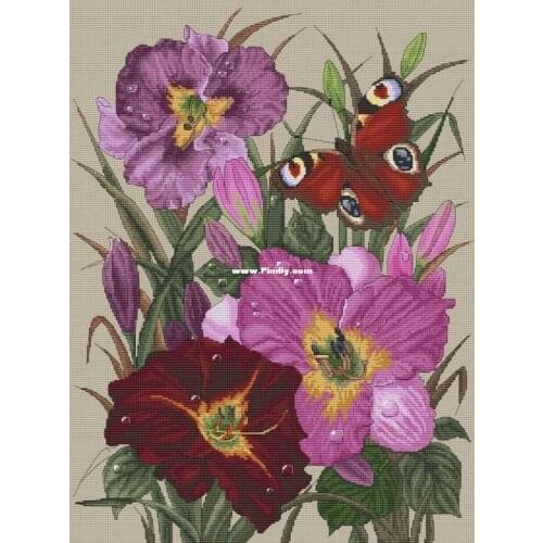 -Orchid and Butterfly 48-60 .cross stitch sets Counted Cross Stitch Cross Stitch Kits Embroidery Needlework Sets