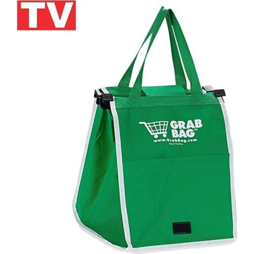 TV Products GRAB BAG Shopping Bag Supermarket Shopping Picnic Bag Green Environmental Protection Bag Green Shopping Car Bag
