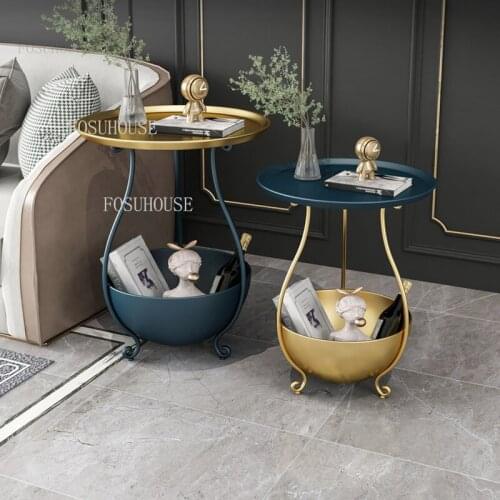 Nordic Coffee Tables Living Room Furniture Modern Minimalist Home Decor Bedside Table Balcony Small Apartment Round Corner Table