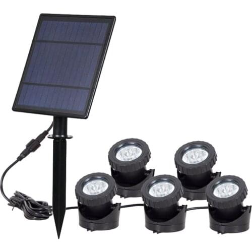 Thrisdar IP68 RGB Changeable Solar Underwater Lights Lamp Underwater Spot Light Swimming Pool Fountains Pond Aquarium Light