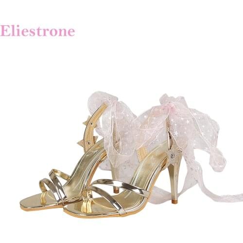 Brand New Sexy Gold Pink Women Dress Sandals High Thin Heels Lady Slingback Shoes LA202 Plus Big Small Size 11 31 43 45 48